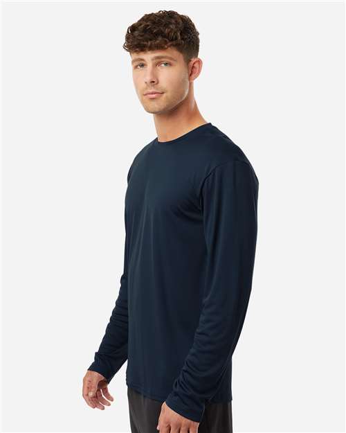 AllPro 48400 Unisex Pro-Lock Performance Long Sleeve T-Shirt - Navy - model side