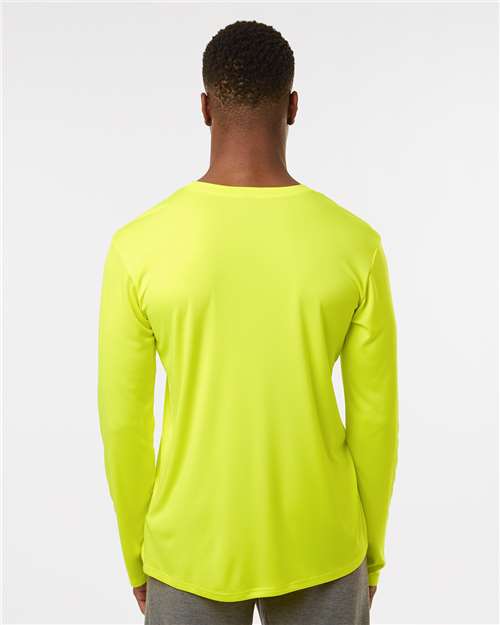 AllPro 48400 Unisex Pro-Lock Performance Long Sleeve T-Shirt - Neon Yellow - model back