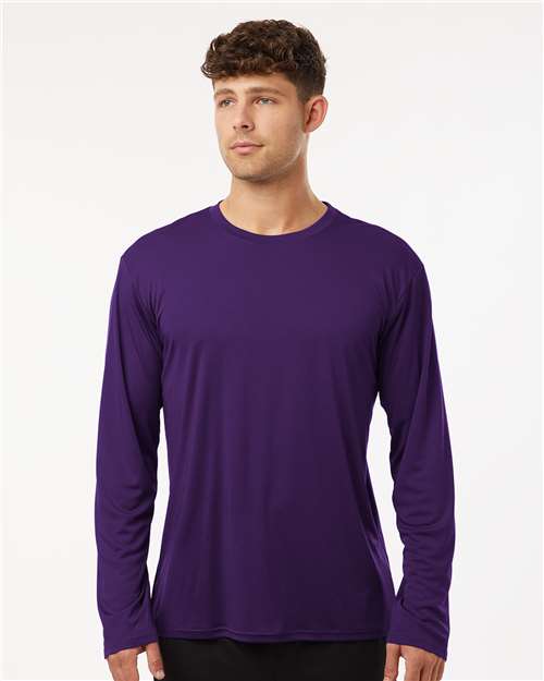 AllPro 48400 Unisex Pro-Lock Performance Long Sleeve T-Shirt - Purple - model front