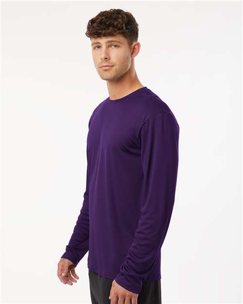 AllPro 48400 Unisex Pro-Lock Performance Long Sleeve T-Shirt - Purple - model side