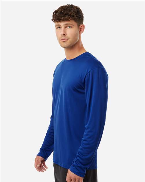 AllPro 48400 Unisex Pro-Lock Performance Long Sleeve T-Shirt - Royal - model side