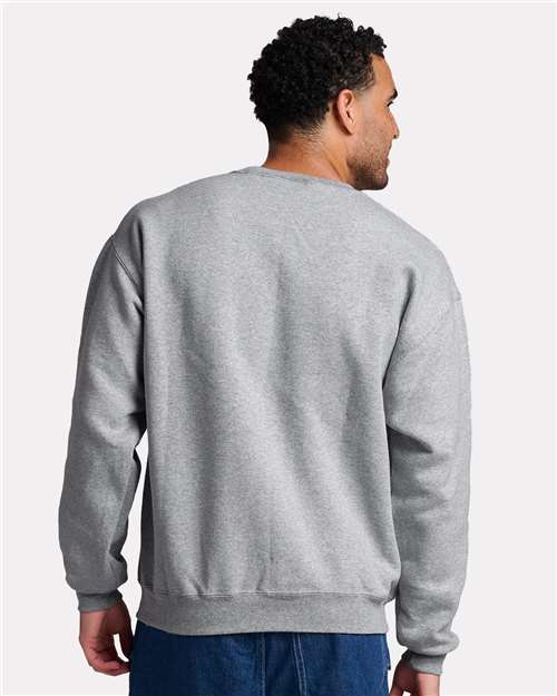 Jerzees C12MR Unisex Rugged Crewneck Sweatshirt - Athletic Heather - model back