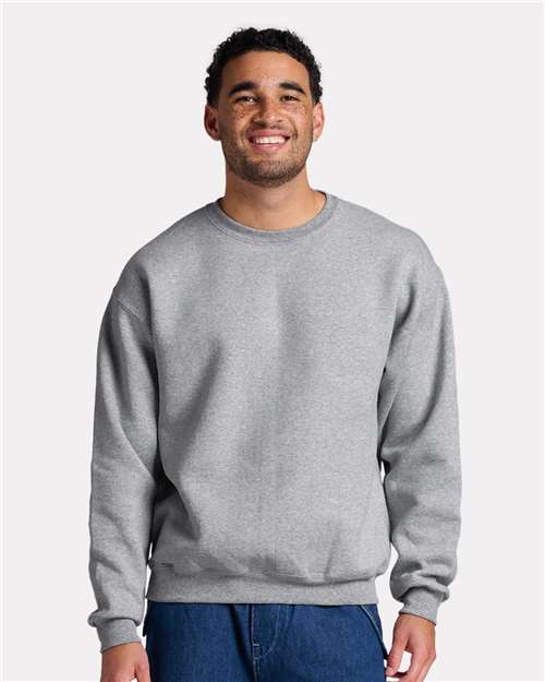 Jerzees C12MR Unisex Rugged Crewneck Sweatshirt - Athletic Heather - model front