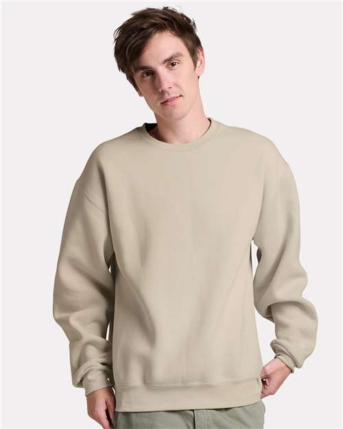Jerzees C12MR Unisex Rugged Crewneck Sweatshirt - Putty - model front