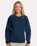 Jerzees C12MR Unisex Rugged Crewneck Sweatshirt - Washed Navy - model front