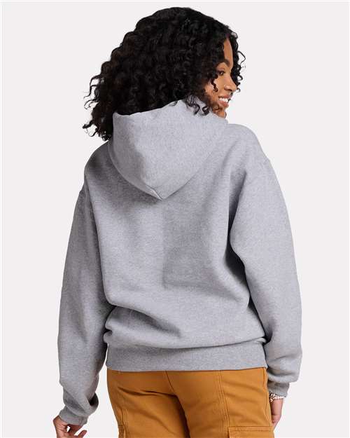 Jerzees H12MR Unisex Rugged Hooded Sweatshirt - Athletic Heather - model back