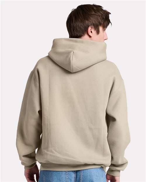 Jerzees H12MR Unisex Rugged Hooded Sweatshirt - Putty - model back
