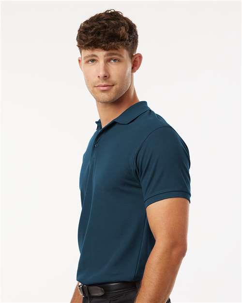 AllPro 62800 Men's Pique Polo - Atlantic Blue - model side