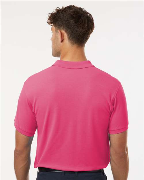 AllPro 62800 Men's Pique Polo - Bright Pink - model back