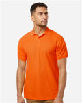 AllPro 62800 Men's Pique Polo - Deep Orange - model front