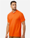 AllPro 62800 Men's Pique Polo - Deep Orange - model side