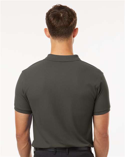 AllPro 62800 Men's Pique Polo - Charcoal - model back