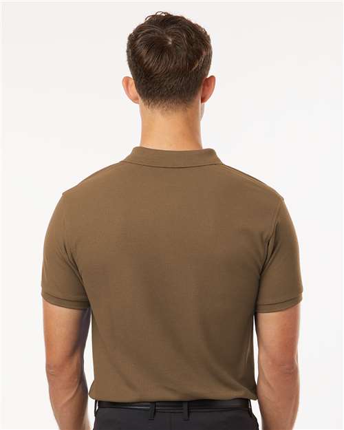 AllPro 62800 Men's Pique Polo - Cigar - model back