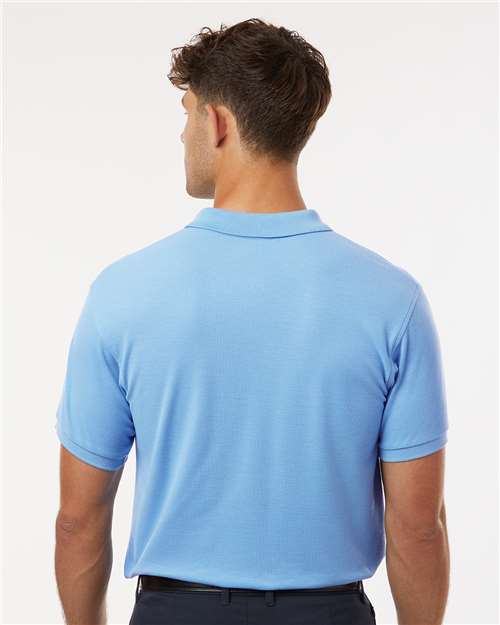 AllPro 62800 Men's Pique Polo - Cloud Blue - model back