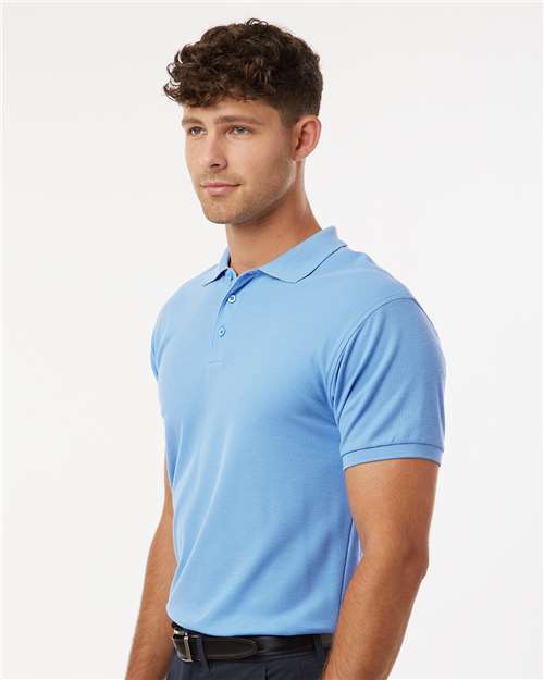 AllPro 62800 Men's Pique Polo - Cloud Blue - model side