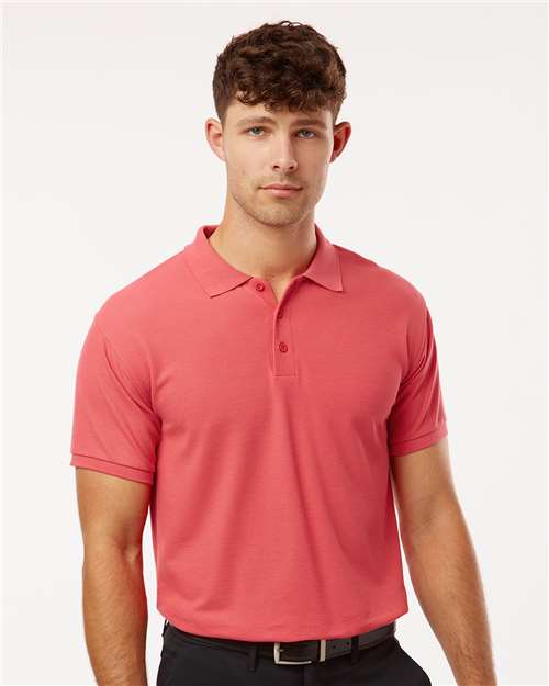 AllPro 62800 Men's Pique Polo - Coral - model front