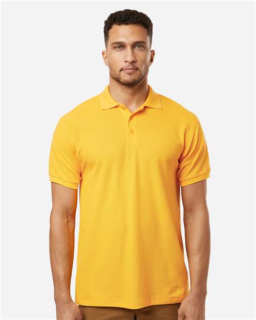 AllPro 62800 Men's Pique Polo - Daisy - model front