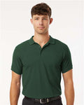 AllPro 62800 Men's Pique Polo - Forest Green - model front