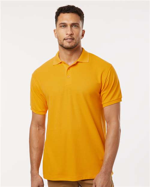 AllPro 62800 Men's Pique Polo - Gold - model front