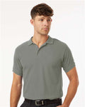 AllPro 62800 Men's Pique Polo - Greystone - model front