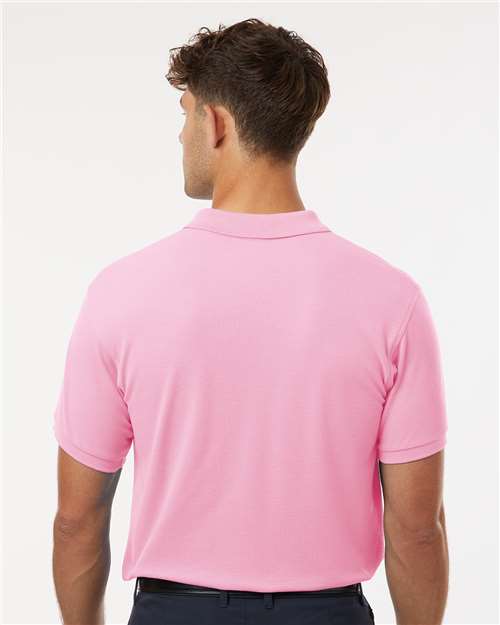 AllPro 62800 Men's Pique Polo - Light Pink - model back