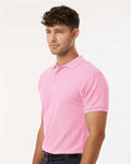 AllPro 62800 Men's Pique Polo - Light Pink - model side