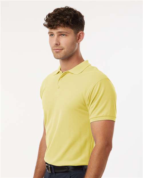 AllPro 62800 Men's Pique Polo - Light Yellow - model side