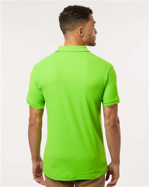 AllPro 62800 Men's Pique Polo - Lime - model back