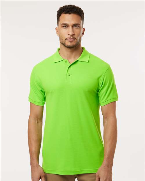 AllPro 62800 Men's Pique Polo - Lime - model front