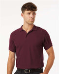 AllPro 62800 Men's Pique Polo - Maroon - model front