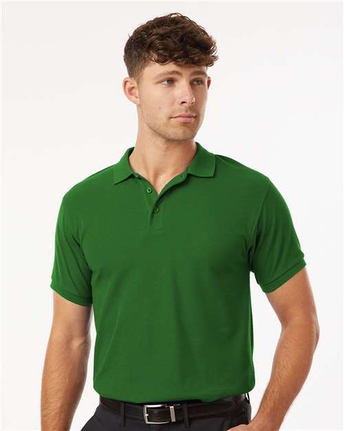 AllPro 62800 Men's Pique Polo - Olive Green - model front