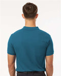 AllPro 62800 Men's Pique Polo - Pacific Blue - model back