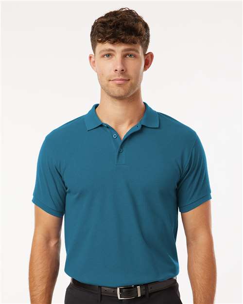 AllPro 62800 Men's Pique Polo - Pacific Blue - model front
