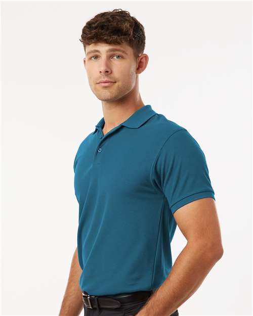 AllPro 62800 Men's Pique Polo - Pacific Blue - model side