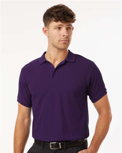 AllPro 62800 Men's Pique Polo - Purple - model front