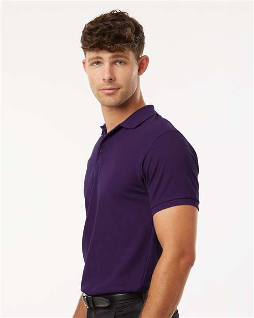 AllPro 62800 Men's Pique Polo - Purple - model side