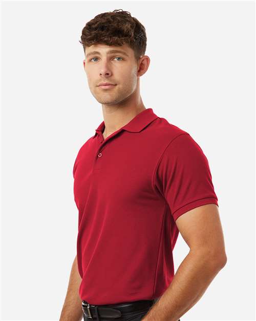 AllPro 62800 Men's Pique Polo - Red - model side
