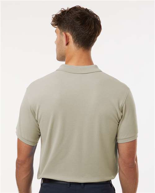 AllPro 62800 Men's Pique Polo - Sand - model back