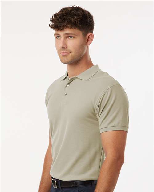 AllPro 62800 Men's Pique Polo - Sand - model side