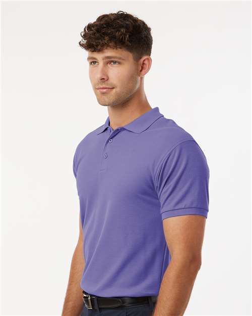 AllPro 62800 Men's Pique Polo - Violet - model side