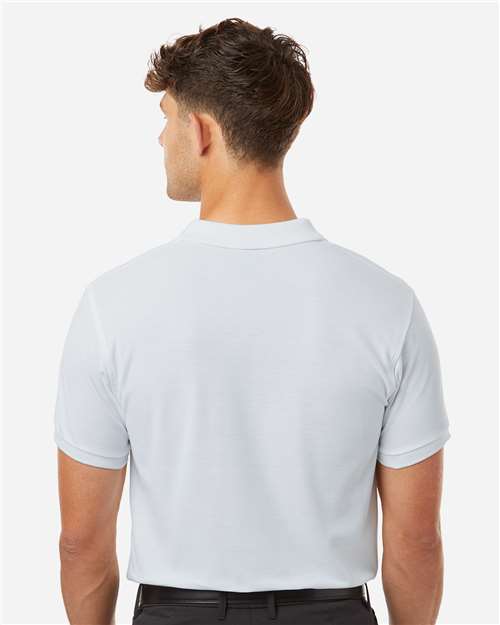 AllPro 62800 Men's Pique Polo - White - model back