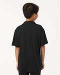 AllPro 41800Y Youth Pro-Lock Performance Polo - Black - model back