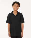 AllPro 41800Y Youth Pro-Lock Performance Polo - Black - model front