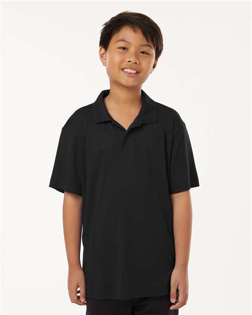 AllPro 41800Y Youth Pro-Lock Performance Polo - Black - model front