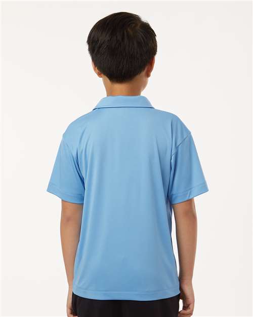 AllPro 41800Y Youth Pro-Lock Performance Polo - Carolina Blue - model back