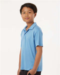 AllPro 41800Y Youth Pro-Lock Performance Polo - Carolina Blue - model side