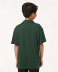 AllPro 41800Y Youth Pro-Lock Performance Polo - Forest Green - model back