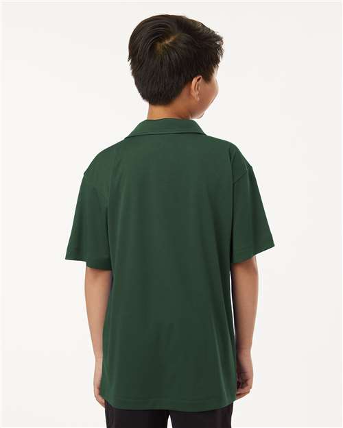 AllPro 41800Y Youth Pro-Lock Performance Polo - Forest Green - model back