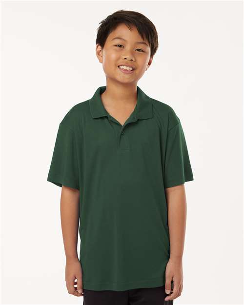 AllPro 41800Y Youth Pro-Lock Performance Polo - Forest Green - model front