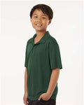 AllPro 41800Y Youth Pro-Lock Performance Polo - Forest Green - model side